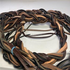77D  Leather Strips Premium Quality Crafts Repairs Approx. 13 oz. See Video